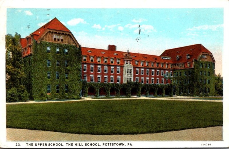 Pennsylvania Pottstown The Upper School The Hill School 1929 Curteich