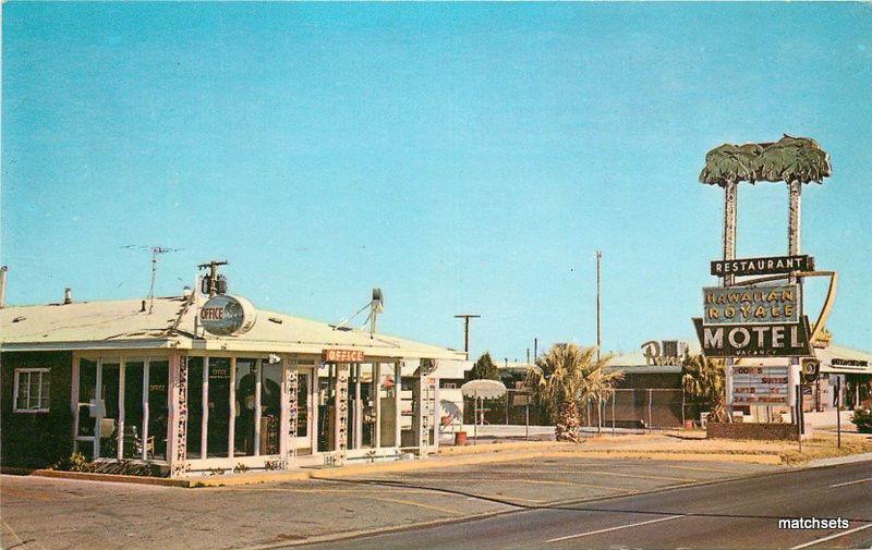 1960s EL PASO TEXAS Hawaiian Royale Motel American postcard 896