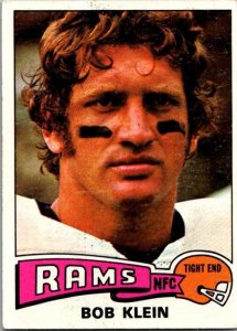 1975 Topps Football Card Bob Klein Los Angeles Rams