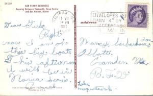 Car Ferry Bluenose - Bar Harbor, Maine - Yarmouth, Nova Scotia - pm 1957