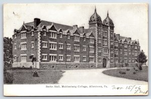 Postcard -Berks hall, Muhlenberg College, Allentown Pa