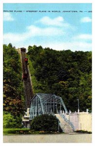 Postcard TRAM SCENE Johnstown Pennsylvania PA AR0589