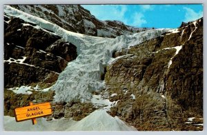 Angel Glacier, Jasper National Park, Alberta, Vintage Chrome Postcard