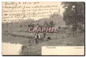 Old Postcard Florenville Belgium Belgie The Semois Pecheurs