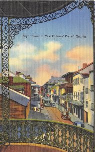 New Orleans Louisiana 1940s Postcard Royal Street French Quarter 