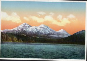 Vintage Print View of The Three Sisters Oregon Mountains Shasta Train Route 1915