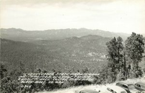 RPPC Custer State Park View from Mt Coolidge Lookout Tower Black Hills SD