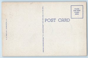 c1940's Aerial View Lake Bloomington Road Groves Bloomington Illinois Postcard