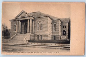 Joplin Missouri MO Postcard First Church Christ Scientist Building Exterior 1920