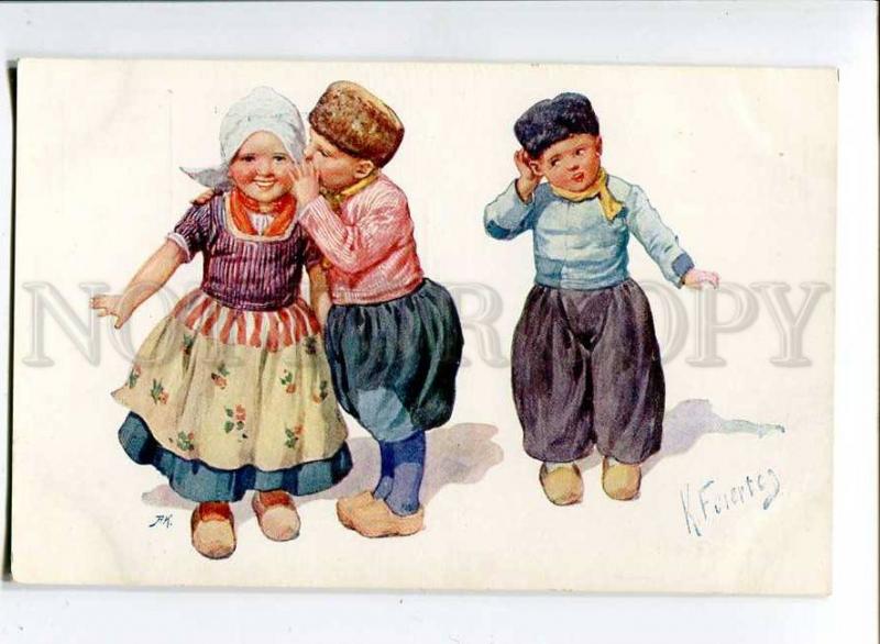 257421 DUTCH Kids Secret by FEIERTAG Vintage #887-2 postcard