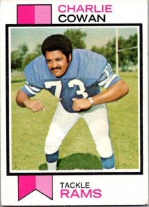 1973 Topps Football Card Charlie Cowan Los Angeles Rams sk2560