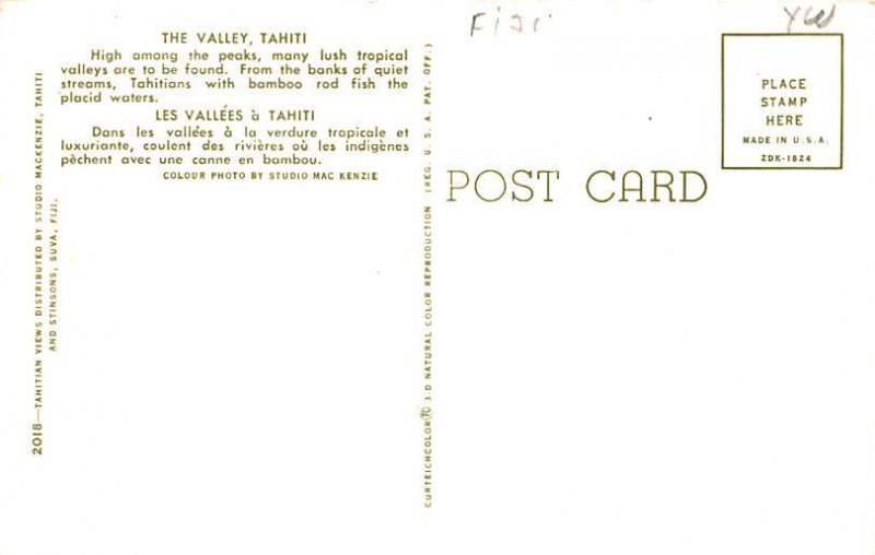 The Valley Tahiti Fiji Unused 