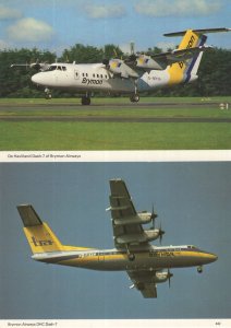 Brymon Airways Dash-7 Plane 2x Postcard s