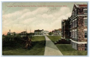 c1910 East Engineering Building Kansas State University Lawrence Kansas Postcard