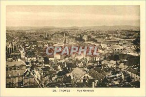 Old Postcard Troyes 28 general view