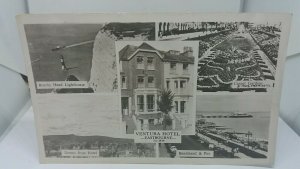 Vintage Photo Postcard Eastbourne Multiview Ventura Hotel Lighthouse 1959