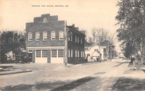 Denton Maryland Denton Fire House Vintage Postcard AA11021