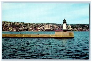 c1950 Lighthouse Entrance Duluth Superior Harbor New York City New York Postcard