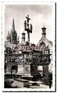 Old Postcard Guimiliau Calvary