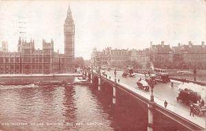 uk31598 westminster bridge and big ben london real photo uk