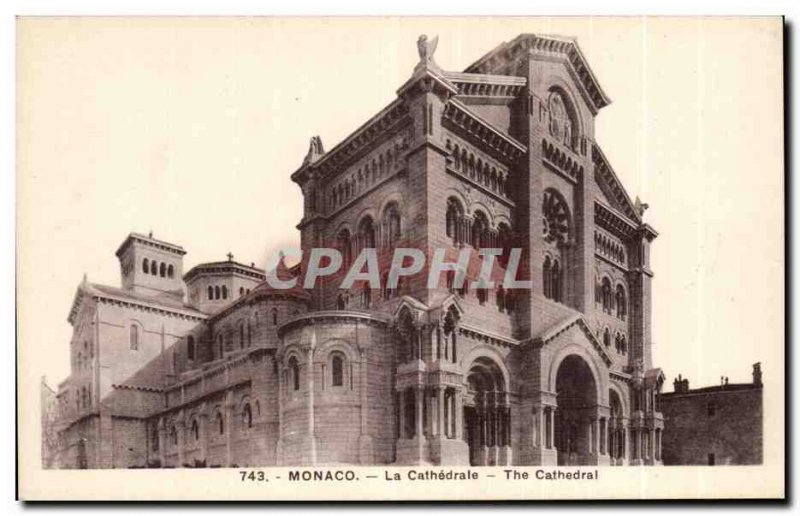 Old Postcard The Monaco Cathedral