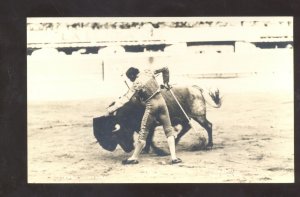 RPPC MEXICO BULL FIGHT FIGHTER MATADOR VINTAGE REAL PHOTO POSTCARD