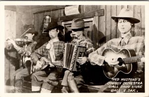 Wall South Dakota SD Ted Hustead's Cowboy Orchestra 1949  Postcard Y7