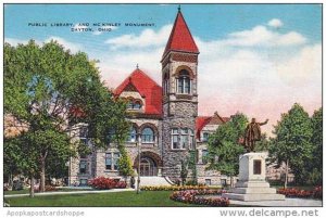 Ohio Dayton Public Library And Mckinley Monument