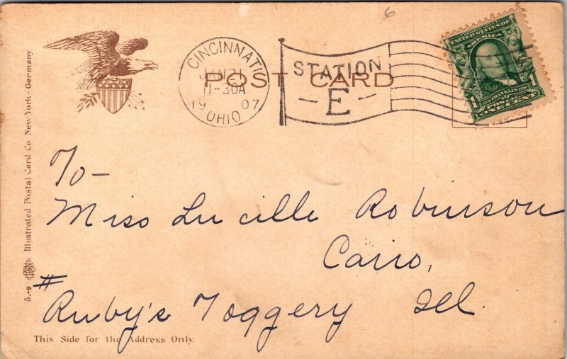 Postcard Steamer Island Queen in Cincinnati, Ohio