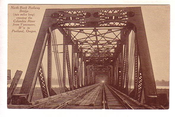 North Bank Railway Bridge, Vancouver to Portland Oregon,