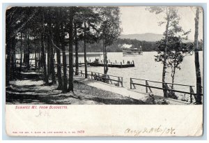 1907 Sunapee Mountain Blodgetts Steamer Goshen New Hampshire NH RPO Postcard 