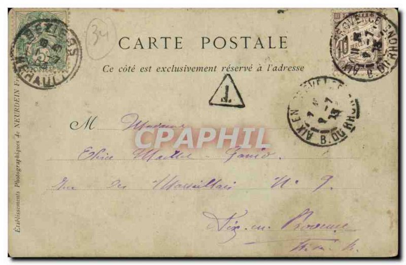 Beziers Old Postcard Place de la Mairie