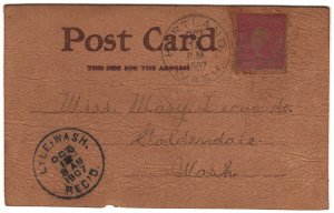 Leather, Tulip, The Dalles OR c1907 Vintage Postcard Y80