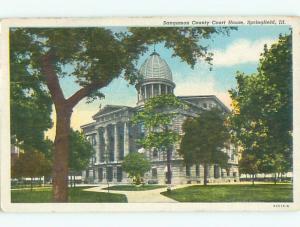 Linen COURT HOUSE Springfield Illinois IL n4690