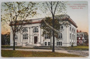 University Library , Lawrence University Appleton, Wis. pm 1910