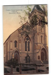 Haverhill Massachusetts MA Postcard 1949 Centre Congregational Church