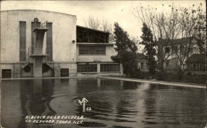 Tampico Mexico Alberca de la Escuela Swimming Pool Real Photo Vintage Postcard