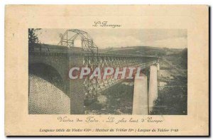 Old Postcard Auvergne Fades Viaduct