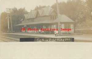 Depot, Pennsylvania, Fox Chase, RPPC, Pennsylvania Railroad Station,Photo No 867