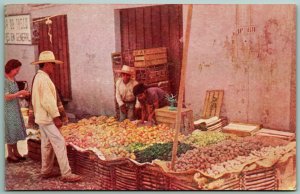 Produce Vendor Mexico City Mexico UNP Kodachrome Chrome Postcard G9