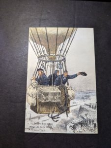 Mint France Aviation Postcard Departure of a Balloon Siege of Paris 1871