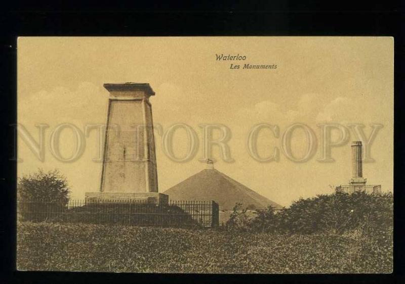 213704 BELGIUM WATERLOO Les Monuments NAPOLEON WAR Vintage