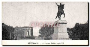 Old Postcard Montpellier Peyrou Statue of Louis XIV