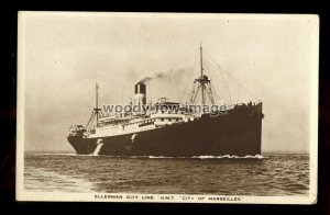 ca0246 - Ellerman Passenger Ship - City of Marseilles , built 1913 - postcard