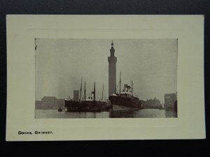 Lincolnshire GRIMSBY DOCKS - Old Postcard by E.T. Series