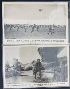 12 Early Aviation Postcards France Aeronautic Line  Complete Set 