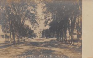 Nashua New Hampshire~Concord Street & Stark Square~c1905 RPPC