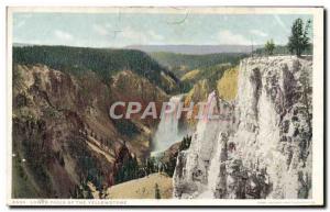 Old Postcard Lower Falls of the Yellowstone