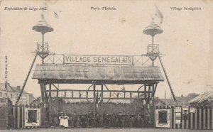 Exposition Exhibition Expo Liege Senegalais Village French Old Postcard