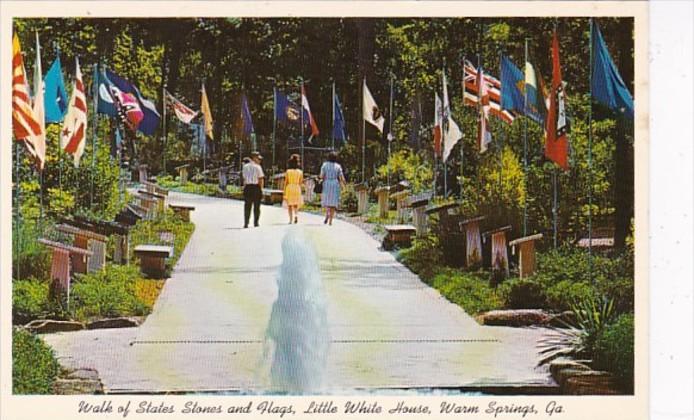 Georgia Warm Springs Walk Of States Stones and Flags Little White House